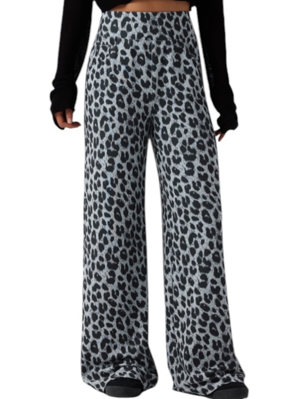 **NWT** HALARA Wide Leg/Baggy Leopard Print Pant w/Pockets